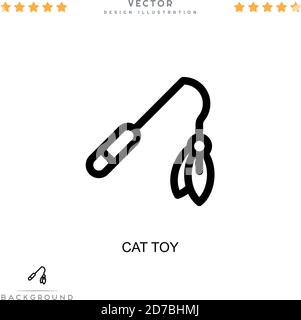 Symbol für Katzenspielzeug. Einfaches Element aus der digitalen Störungs-Sammlung. Line Cat Spielzeug Symbol für Vorlagen, Infografiken und mehr Stock Vektor