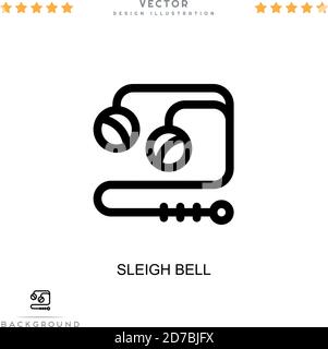 Symbol für Schlittenglocke. Einfaches Element aus der digitalen Störungs-Sammlung. Line Sleigh Bell Icon für Vorlagen, Infografiken und mehr Stock Vektor