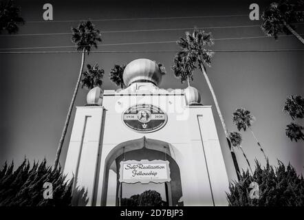 Golden Lotus Dome bei der Selbstverwirklichungs-Gemeinschaft. Encinitas, CA, USA. Stockfoto