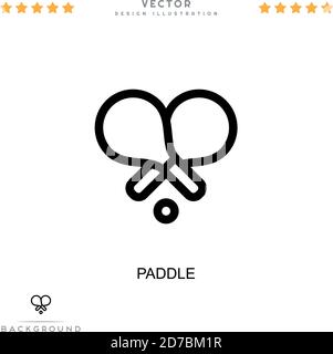 Paddle-Symbol. Einfaches Element aus der digitalen Störungs-Sammlung. Line Paddle Symbol für Vorlagen, Infografiken und mehr Stock Vektor