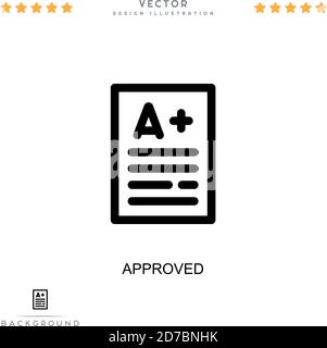 Symbol „genehmigt“. Einfaches Element aus der digitalen Störungs-Sammlung. Symbol für Linienzuzeichnung für Vorlagen, Infografiken und mehr Stock Vektor
