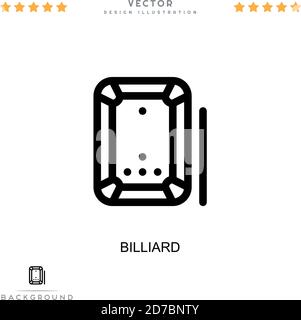 Billard-Symbol. Einfaches Element aus der digitalen Störungs-Sammlung. Line Billard Symbol für Vorlagen, Infografiken und mehr Stock Vektor
