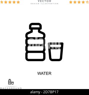 Wassersymbol. Einfaches Element aus der digitalen Störungs-Sammlung. Wassersymbol für Vorlagen, Infografiken und mehr Stock Vektor