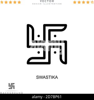 Swastika-Symbol. Einfaches Element aus der digitalen Störungs-Sammlung. Linie Swastika Symbol für Vorlagen, Infografiken und mehr Stock Vektor