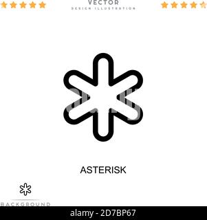 Sternchen-Symbol. Einfaches Element aus der digitalen Störungs-Sammlung. Symbol mit einem Linienstern für Vorlagen, Infografiken und mehr Stock Vektor