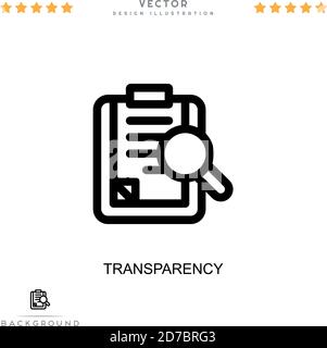 Transparenzsymbol. Einfaches Element aus der digitalen Störungs-Sammlung. Symbol für Linientransparenz für Vorlagen, Infografiken und mehr Stock Vektor