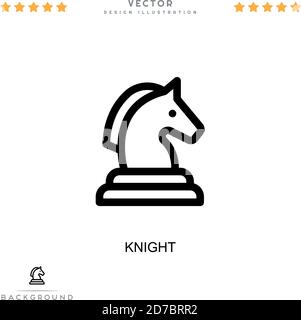 Knight-Symbol. Einfaches Element aus der digitalen Störungs-Sammlung. Line Knight Symbol für Vorlagen, Infografiken und mehr Stock Vektor