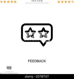 Feedback-Symbol. Einfaches Element aus der digitalen Störungs-Sammlung. Symbol für Zeilenfeedback für Vorlagen, Infografiken und mehr Stock Vektor