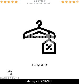 Aufhängesymbol. Einfaches Element aus der digitalen Störungs-Sammlung. Line Hanger Icon für Vorlagen, Infografiken und mehr Stock Vektor