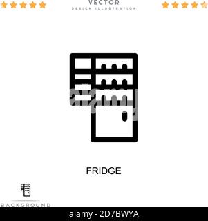 Kühlschranksymbol. Einfaches Element aus der digitalen Störungs-Sammlung. Line Fridge Symbol für Vorlagen, Infografiken und mehr Stock Vektor