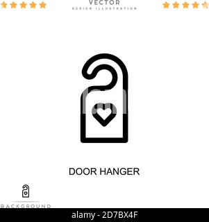 Symbol für Türaufhängung. Einfaches Element aus der digitalen Störungs-Sammlung. Line Türhänger Symbol für Vorlagen, Infografiken und mehr Stock Vektor