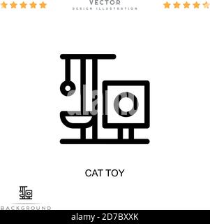 Symbol für Katzenspielzeug. Einfaches Element aus der digitalen Störungs-Sammlung. Line Cat Spielzeug Symbol für Vorlagen, Infografiken und mehr Stock Vektor