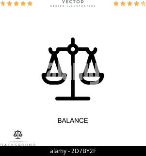 Symbol „Balance“. Einfaches Element aus der digitalen Störungs-Sammlung. Linienbalance-Symbol für Vorlagen, Infografiken und mehr Stock Vektor