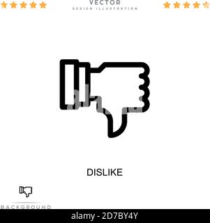 Symbol gefällt mir nicht. Einfaches Element aus der digitalen Störungs-Sammlung. Symbol für Vorlagen, Infografiken und vieles mehr Stock Vektor