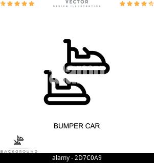 Symbol für Stoßfänger. Einfaches Element aus der digitalen Störungs-Sammlung. Linie Bumper Auto Symbol für Vorlagen, Infografiken und mehr Stock Vektor