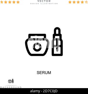 Serumsymbol. Einfaches Element aus der digitalen Störungs-Sammlung. Line Serum Symbol für Vorlagen, Infografiken und mehr Stock Vektor
