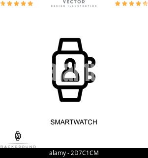 Smartwatch-Symbol. Einfaches Element aus der digitalen Störungs-Sammlung. Line Smartwatch Symbol für Vorlagen, Infografiken und mehr Stock Vektor