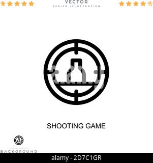 Symbol für das Aufnehmen von Spielen. Einfaches Element aus der digitalen Störungs-Sammlung. Line Shooting Spiel Symbol für Vorlagen, Infografiken und mehr Stock Vektor