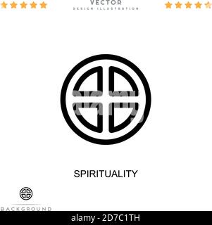 Ikone der Spiritualität. Einfaches Element aus der digitalen Störungs-Sammlung. Line Spirituality Icon für Vorlagen, Infografiken und mehr Stock Vektor