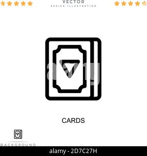 Karten-Symbol. Einfaches Element aus der digitalen Störungs-Sammlung. Line Cards-Symbol für Vorlagen, Infografiken und mehr Stock Vektor