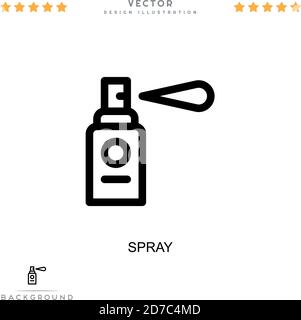 Sprühsymbol. Einfaches Element aus der digitalen Störungs-Sammlung. Line Spray Symbol für Vorlagen, Infografiken und mehr Stock Vektor
