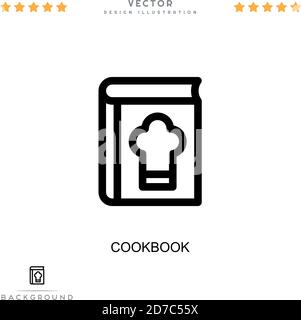 Kochbuch-Symbol. Einfaches Element aus der digitalen Störungs-Sammlung. Line Cookbook Symbol für Vorlagen, Infografiken und mehr Stock Vektor