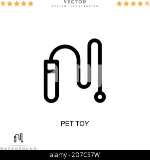 Symbol für Haustierspielzeug. Einfaches Element aus der digitalen Störungs-Sammlung. Linie Haustier Spielzeug Symbol für Vorlagen, Infografiken und mehr Stock Vektor