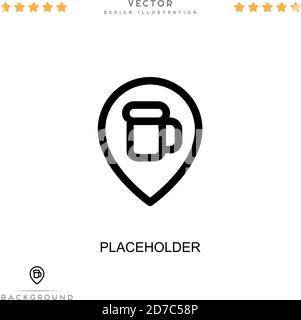 Platzhaltersymbol. Einfaches Element aus der digitalen Störungs-Sammlung. Symbol für Zeilenplatzhalter für Vorlagen, Infografiken und mehr Stock Vektor