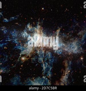 Nebel und Sterne im kosmischen Raum. Elemente dieses Bildes, die von der NASA eingerichtet wurden. Stockfoto