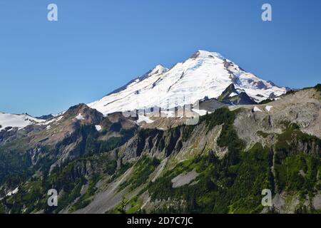 Mount Baker Blick vom Artist Point im Sommer Stockfoto