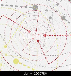 Ein abstrakter Hintergrund, der aus einfachen Formen besteht Stock Vektor