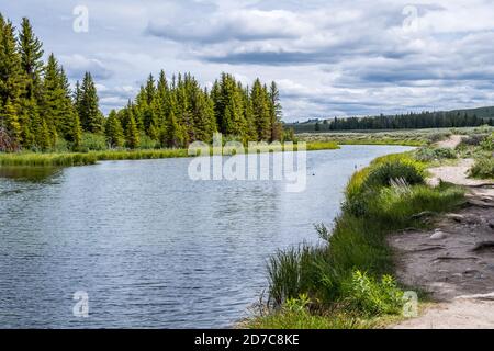 Ein Blick auf den Grand Tetons NP, Wyoming Stockfoto