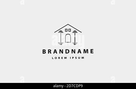 City Bodybuilding Fitness Logo Design Vektor Stock Vektor