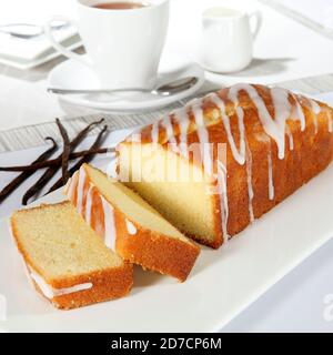 Vanillebutter-Laib-Kuchen Stockfoto