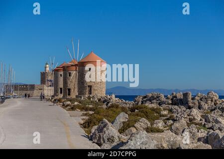 Urlaubsfeeling auf der griechischen Sonneninsel im Osten Mittelmeer - Rhodos / Griechenland Stockfoto