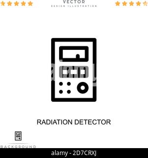 Symbol für Strahlungsdetektor. Einfaches Element aus der digitalen Störungs-Sammlung. Symbol für Linienstrahlungsdetektor für Vorlagen, Infografiken und mehr Stock Vektor