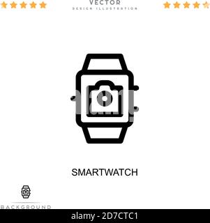 Smartwatch-Symbol. Einfaches Element aus der digitalen Störungs-Sammlung. Line Smartwatch Symbol für Vorlagen, Infografiken und mehr Stock Vektor