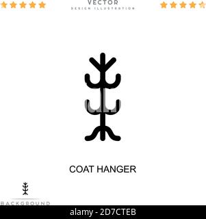 Symbol für Kleiderbügel. Einfaches Element aus der digitalen Störungs-Sammlung. Linie Kleiderbügel Symbol für Vorlagen, Infografiken und mehr Stock Vektor