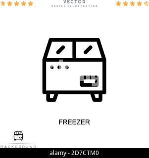 Symbol für Gefriergerät. Einfaches Element aus der digitalen Störungs-Sammlung. Line Freezer Symbol für Vorlagen, Infografiken und mehr Stock Vektor