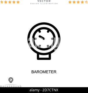 Barometer-Symbol. Einfaches Element aus der digitalen Störungs-Sammlung. Linienbarometer-Symbol für Vorlagen, Infografiken und mehr Stock Vektor
