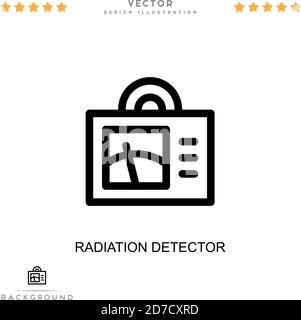 Symbol für Strahlungsdetektor. Einfaches Element aus der digitalen Störungs-Sammlung. Symbol für Linienstrahlungsdetektor für Vorlagen, Infografiken und mehr Stock Vektor