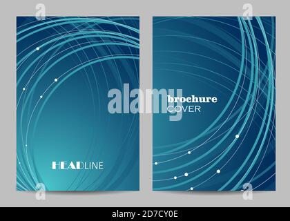 Vektor-Vorlagen für Broschüreneinband im Format A4. Stock Vektor