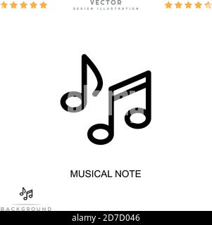 Musiknotensymbol. Einfaches Element aus der digitalen Störungs-Sammlung. Linie Musiknotensymbol für Vorlagen, Infografiken und mehr Stock Vektor