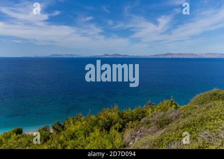 Urlaubsfeeling auf der griechischen Sonneninsel im Osten Mittelmeer - Rhodos / Griechenland Stockfoto