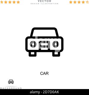 Auto-Symbol. Einfaches Element aus der digitalen Störungs-Sammlung. Linienauto-Symbol für Vorlagen, Infografiken und mehr Stock Vektor