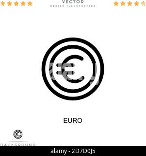 Euro-Symbol. Einfaches Element aus der digitalen Störungs-Sammlung. Line Euro Icon für Vorlagen, Infografiken und mehr Stock Vektor