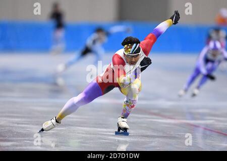 Nagano, Japan. Kredit: MATSUO. Oktober 2020. Yuya Oikawa Speed Skating : die 27. All Japan Speed Skating Single Distance Championships official practice at M-Wave in Nagano, Japan. Kredit: MATSUO .K/AFLO SPORT/Alamy Live Nachrichten Stockfoto