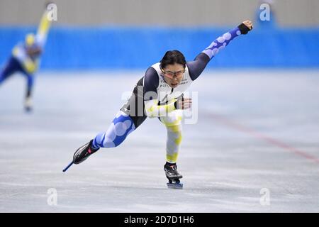 Nagano, Japan. Kredit: MATSUO. Oktober 2020. Maki Tsuji Speed Skating : die 27. All Japan Speed Skating Single Distance Championships official practice at M-Wave in Nagano, Japan. Kredit: MATSUO .K/AFLO SPORT/Alamy Live Nachrichten Stockfoto