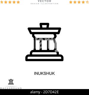 Inukshuk-Symbol. Einfaches Element aus der digitalen Störungs-Sammlung. Line Inukshuk Symbol für Vorlagen, Infografiken und mehr Stock Vektor