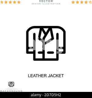 Symbol Lederjacke. Einfaches Element aus der digitalen Störungs-Sammlung. Linie Lederjacke Symbol für Vorlagen, Infografiken und mehr Stock Vektor